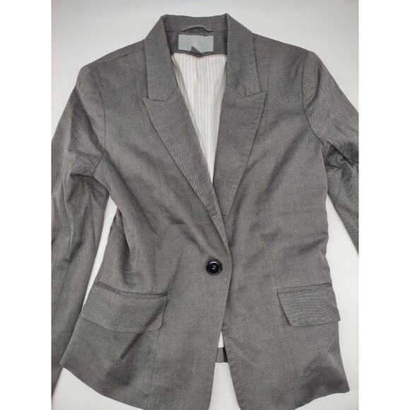 H&M size 4 EUR 34 Heather Gray Blazer Suit Jacket Workwear - Picture 1 of 12